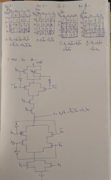 Design A Cmos Hexadecimal 7 Segment Display Decoder Please Write A Code In Pmos And Nmos Format 3