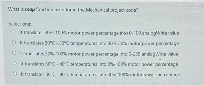 According To Serial Monitor What Temperature Corresponds To 37 Power Of The Motor Express Your Answer In Degrees Cel 10