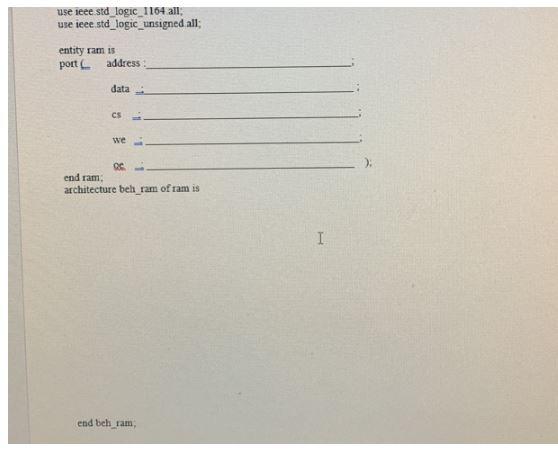 An Sram Has 8 Bit Databus And 6 Bit Address Bus The Sram Function Table Is Shown Below We Cs Oe Vo Function Standby Cs 2