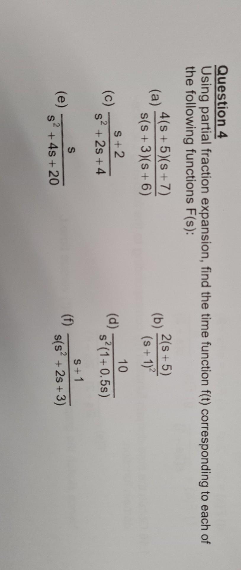 Appendix 1 Useful Laplace Transform Pairs For Test And Exam Time Domain Functions F T T20 8 T Unit Impulse Lapla 3
