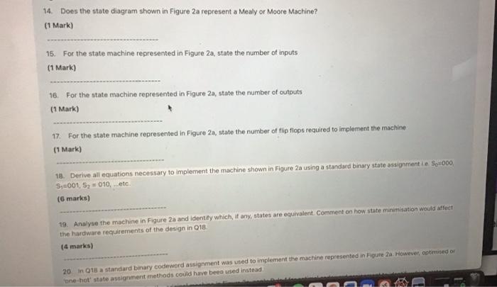 Consider The State Diagram Shown In Figure 2a S 222 Z 100 0 So S S 1 0 2 Z Zo 001 Z Z Zo 010 Zz Z Zo 010 1 O 54 2