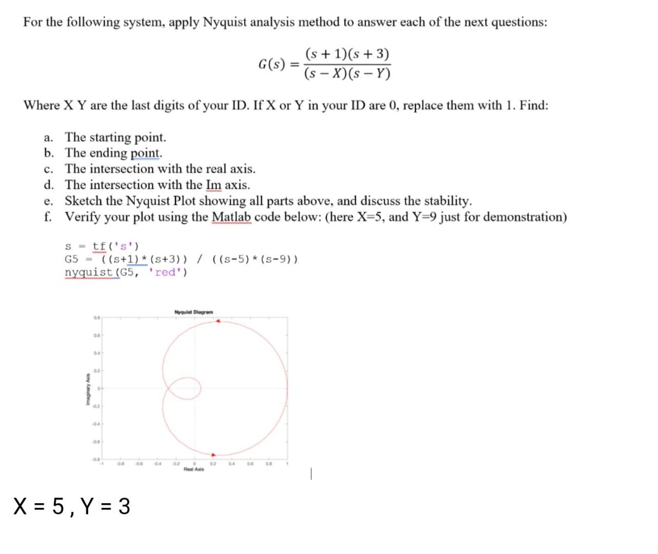 For The Following System Apply Nyquist Analysis Method To Answer Each Of The Next Questions G S S 1 S 3 S 1