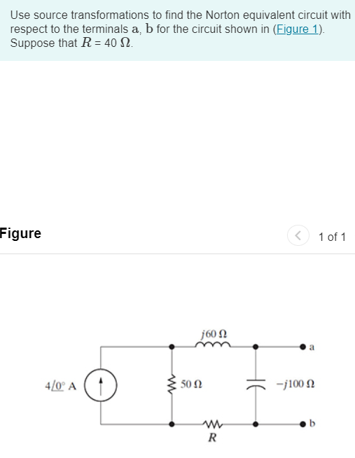 Use Source Transformations To Find The Norton Equivalent Circuit With Respect To The Terminals Aa Bb For The Circuit Sh 1