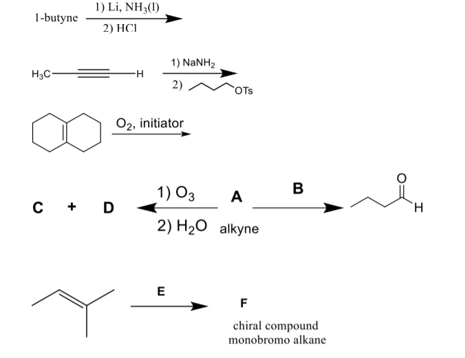 Write The Product S Reactants Reagents Of The Following Reactions There May Be More Than One Product Indicate The St 1