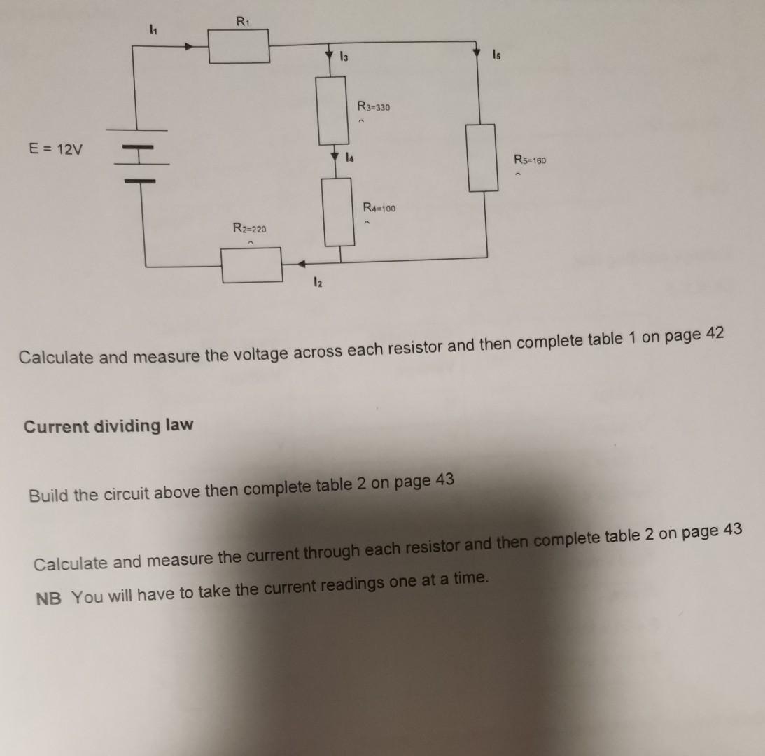 Experiment 5 Objective To Demonstrate Voltage Dividing And Current Dividing Laws On A Combined Series Parallel Circuit 2