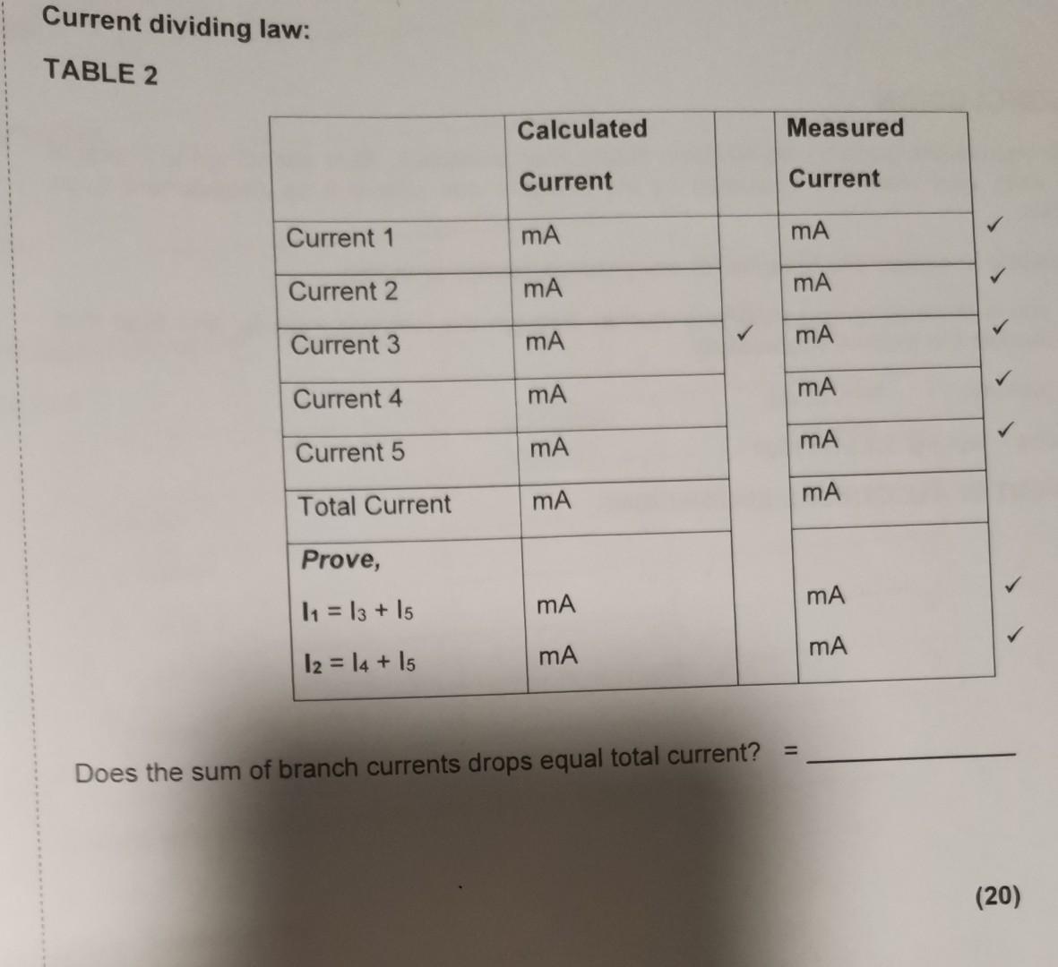 Experiment 5 Objective To Demonstrate Voltage Dividing And Current Dividing Laws On A Combined Series Parallel Circuit 4