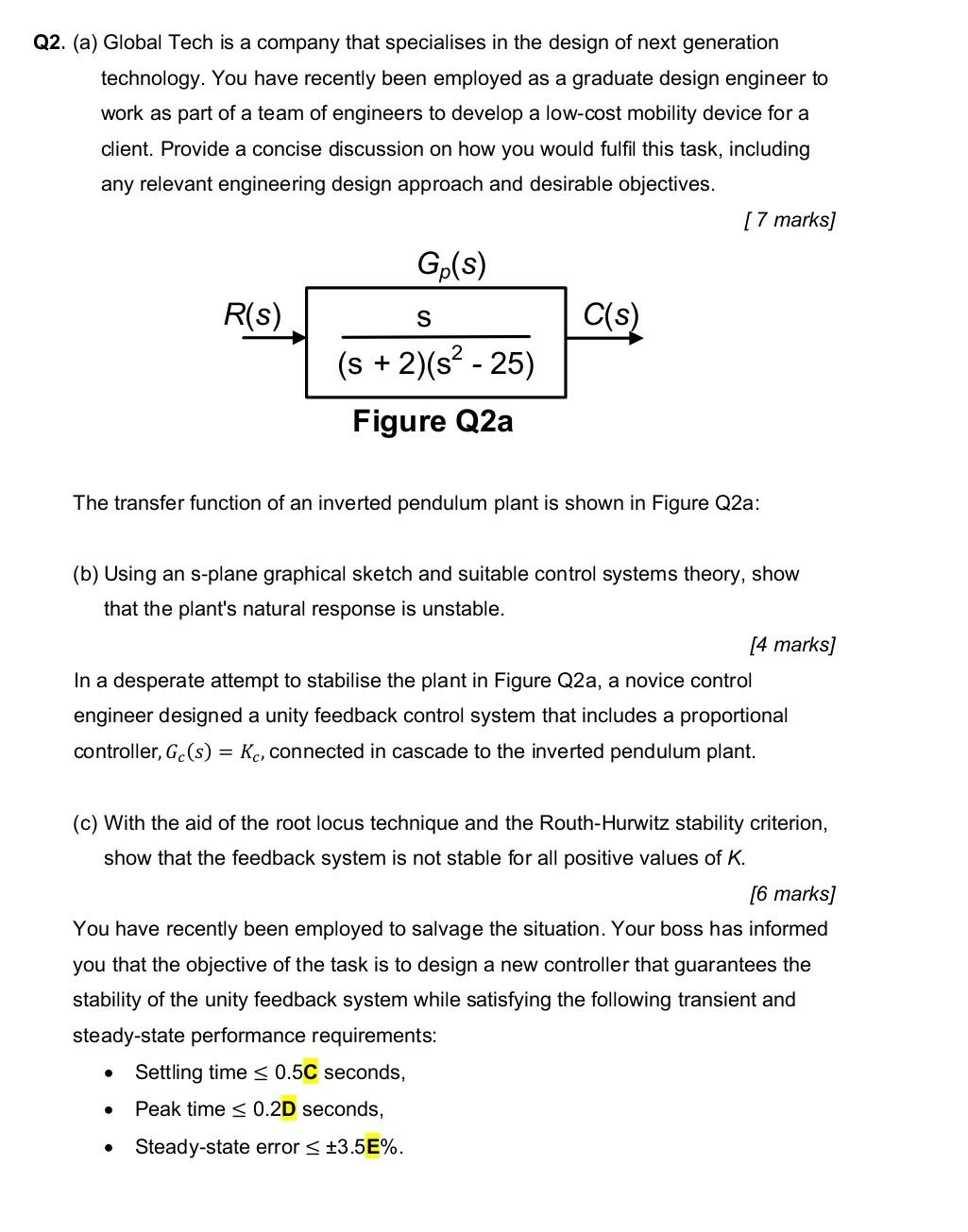 Q2 A Global Tech Is A Company That Specialises In The Design Of Next Generation Technology You Have Recently Been Em 1