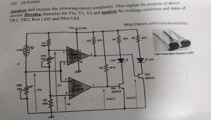 Q2 4 Points Analyze And Explain The Following Circuit Completely Also Explain The Purpose Of Above Circuit Develop F 1