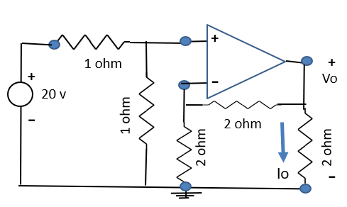 1 Ohm Vo 20 V 1 Ohm 2 Ohm 2 Ohm 13 2 Ohm Lo 1