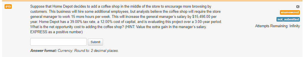 19 G Unanswered Suppose That Home Depot Decides To Add A Coffee Shop In The Middle Of The Store To Encourage More Brows 1