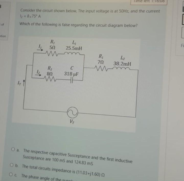 Timeler 1 10 08 3 Consider The Circuit Shown Below The Input Voltage Is At 50hz And The Current 12 8275a N Of Which 1