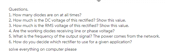Pulse Rectifier 1 Build A 6 Pulse Triphasic Rectifier With Diodes In Multisim 2 Using The Oscilloscope Shown In Figur 2