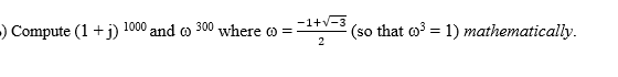 1000 Compute 1 1 And O 300 Where 1 V 3 2 So That O3 1 Mathematically 1