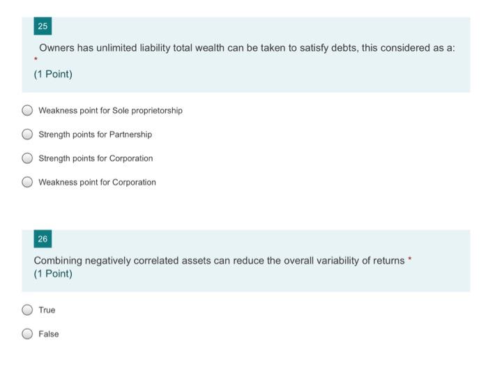 25 Owners Has Unlimited Liability Total Wealth Can Be Taken To Satisfy Debts This Considered As A 1 Point Weakness P 1
