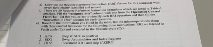 3 Another Digital Computer Has 16 Bit Long Iis Io Instruction Format Which Consists Of 1 4 Bit Op Code Iis 112 2