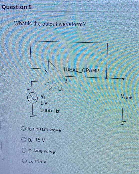Question 4 This Circuit Is An Example Of A V A 4 O Double Ended Output O Double Ended Differential Input O Single End 2