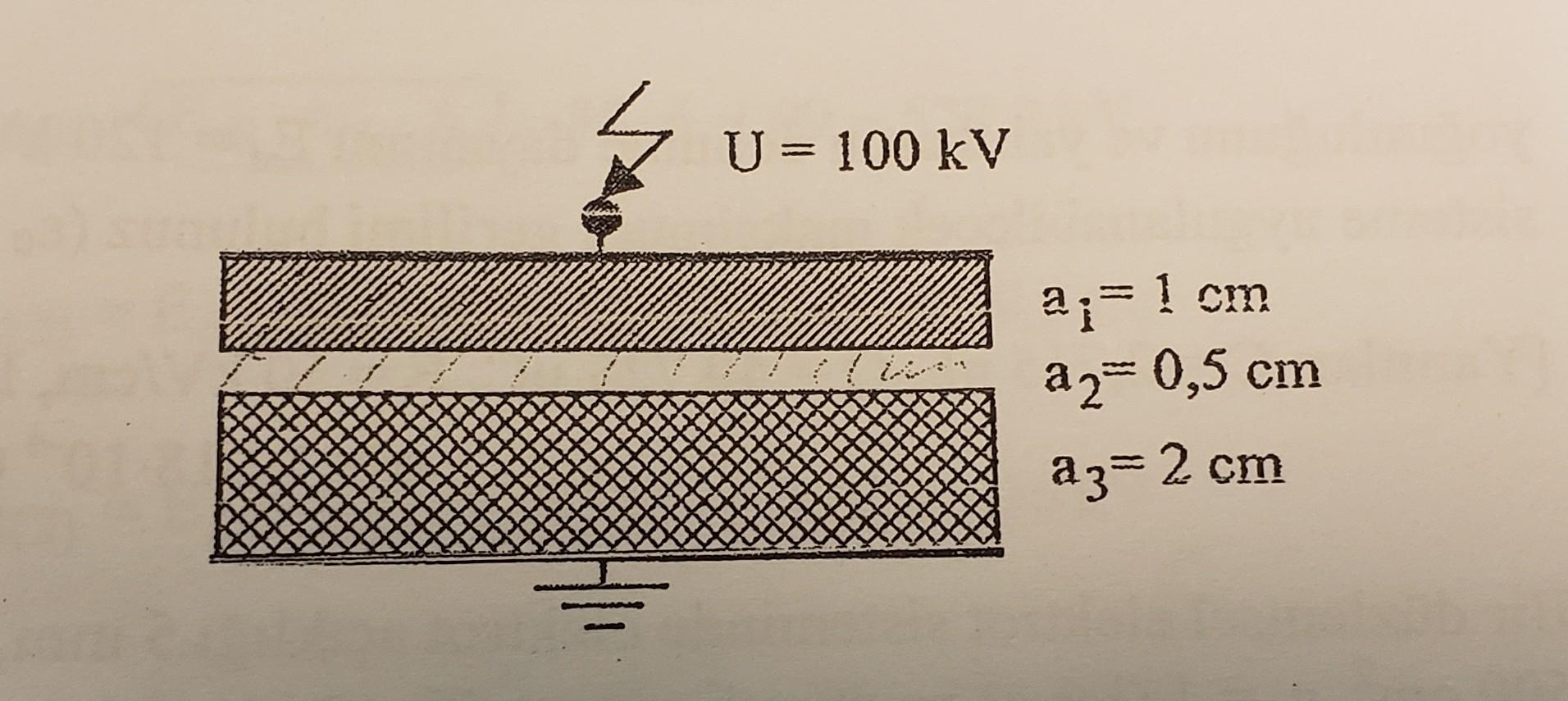 8 Since A Voltage Of 100 Kv Is Applied To A System With Planar Electrodes With Three Insulating Layers As In Figure 2 1 2