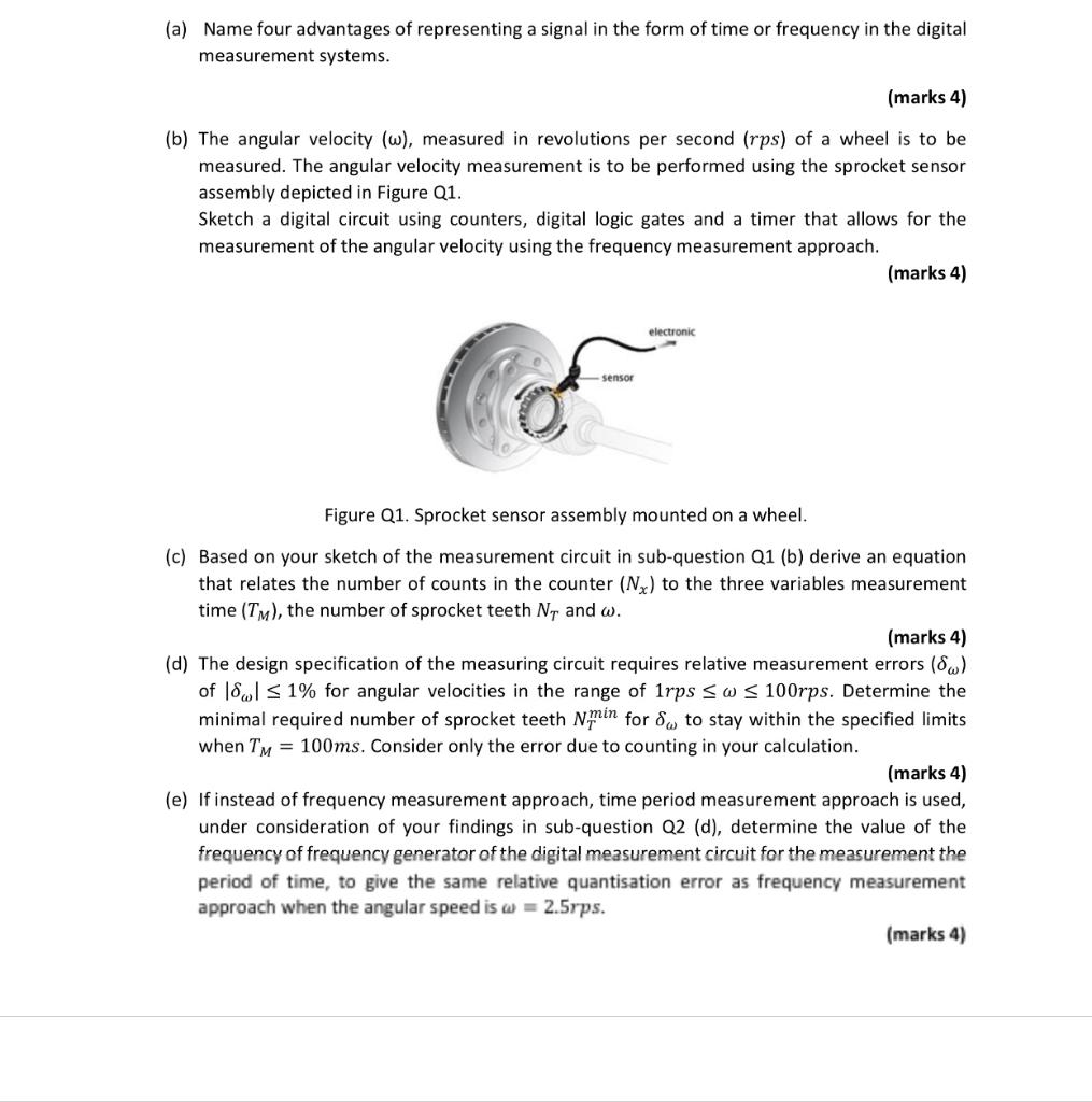 A Name Four Advantages Of Representing A Signal In The Form Of Time Or Frequency In The Digital Measurement Systems 1