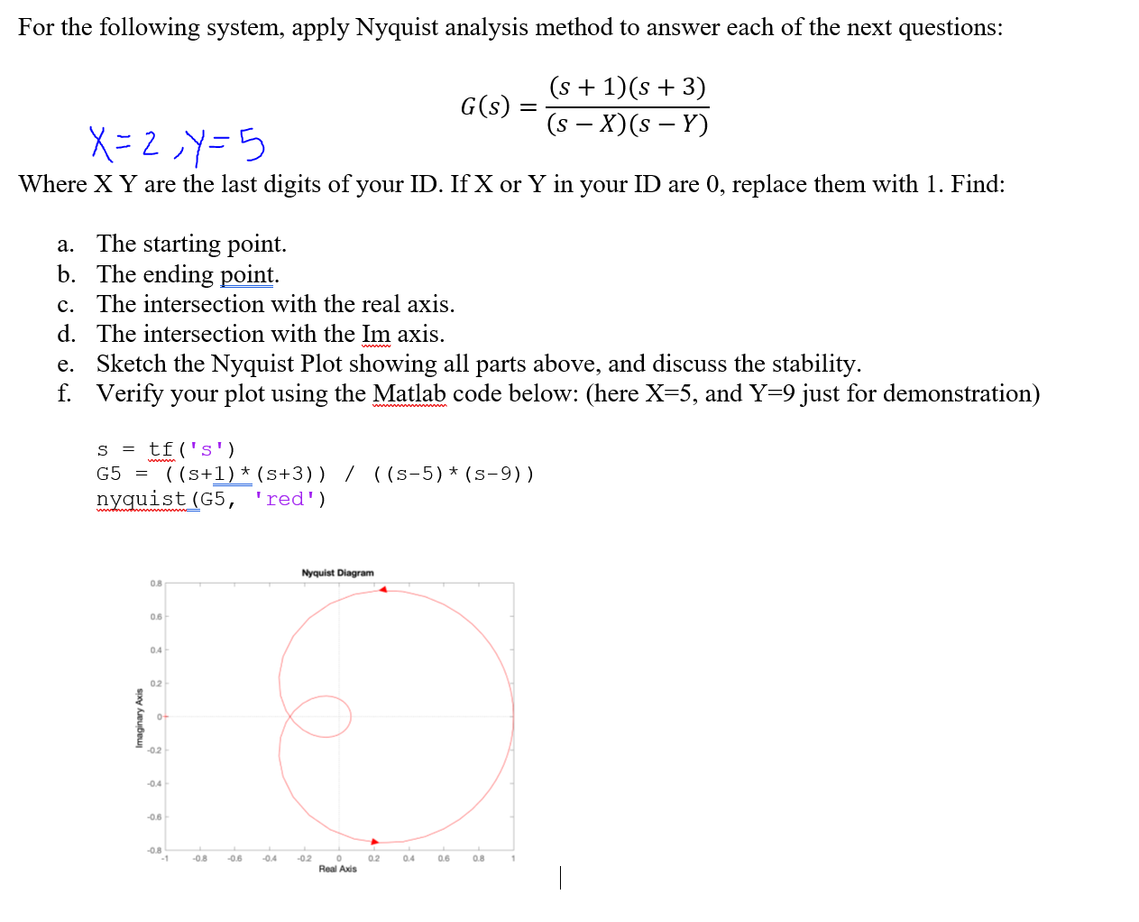 For The Following System Apply Nyquist Analysis Method To Answer Each Of The Next Questions S 1 8 3 G S S 1