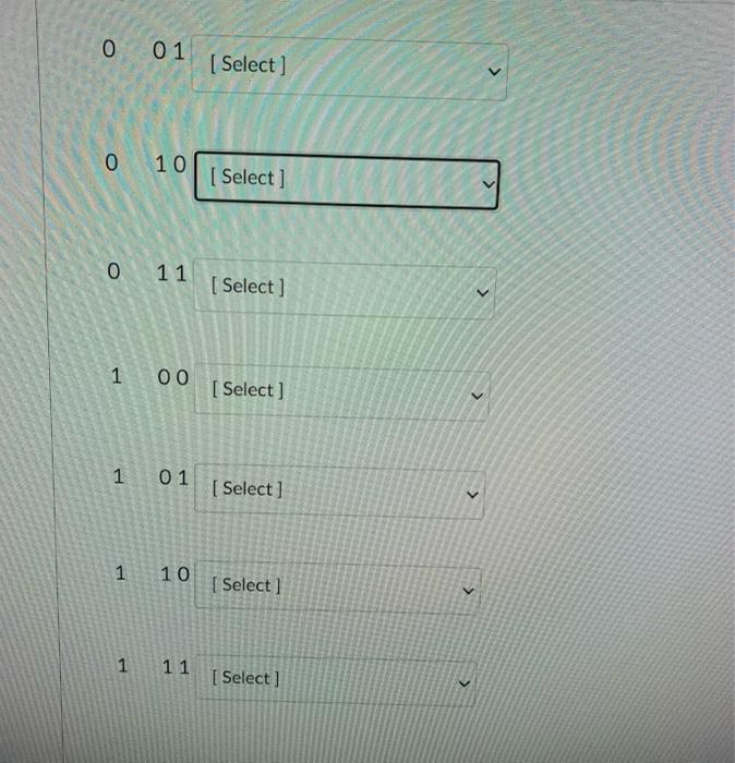 Refer To The Following Picture And Complete The State Table By Filling In The Blanks In The Blank Spaces Only Use Numb 2