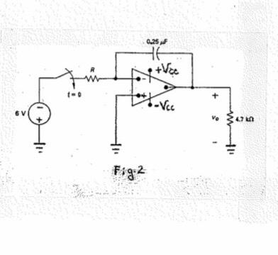 2 At The Instant The Switch Of Figure 2 Is Closed The Voltage On The Capacitor Is 0 Volts The Resistance Of R Is 30 K 2