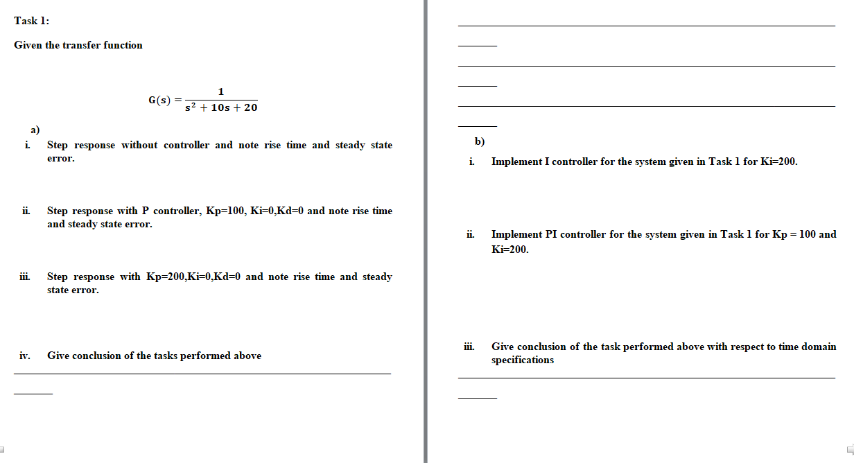 Feedback Control Systems 1