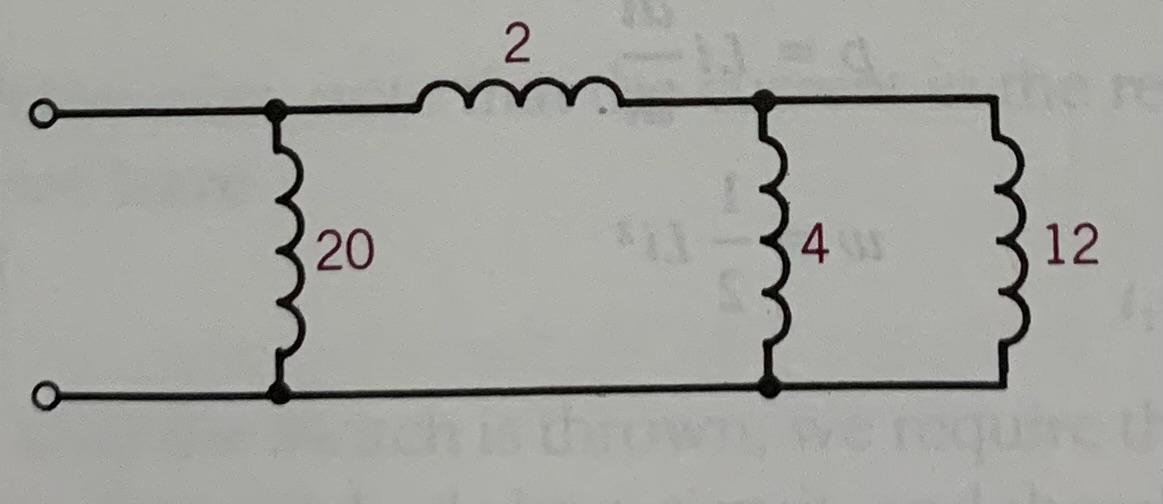 Find The Equivalent Inductance Of The Following Circuit All Inductances Are In Mh A Lt 2 Mh B Lt 4 Mh C Lt 12 1