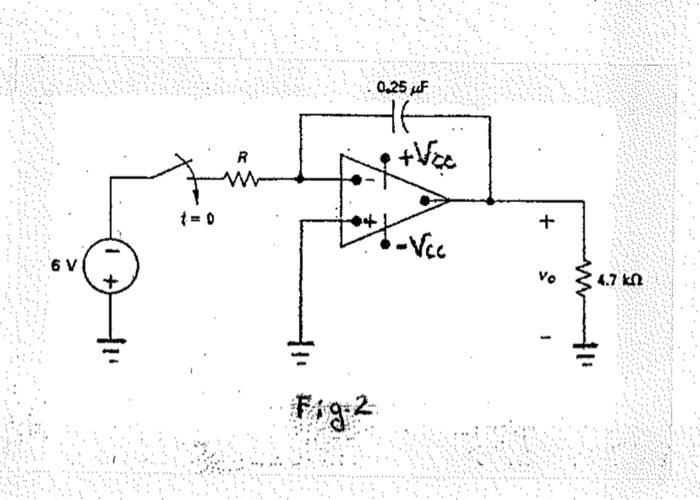 2 At The Instant The Switch Of Figure 2 Is Closed The Voltage On The Capacitor Is 0 Volts The Resistance Of R Is 30 K 2