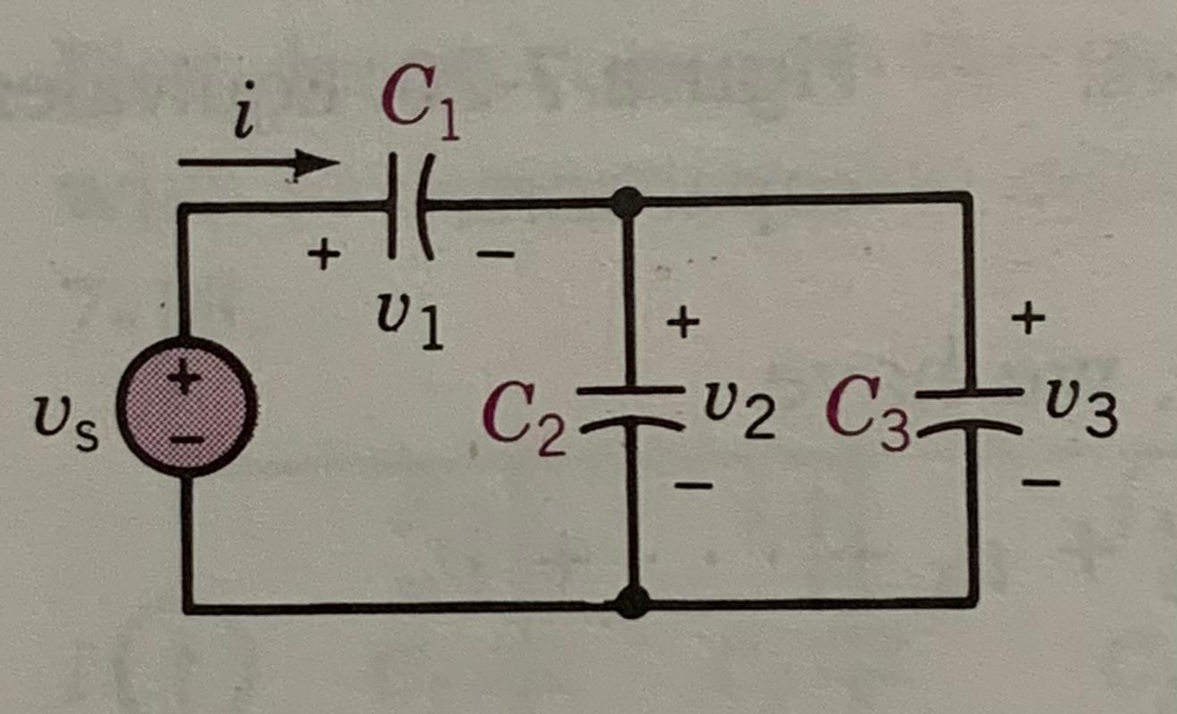 Find The Total Voltage Of The Following Circuit For T 0 If V1 0 10v V2 0 V3 0 20v Note Remember The Prope 1