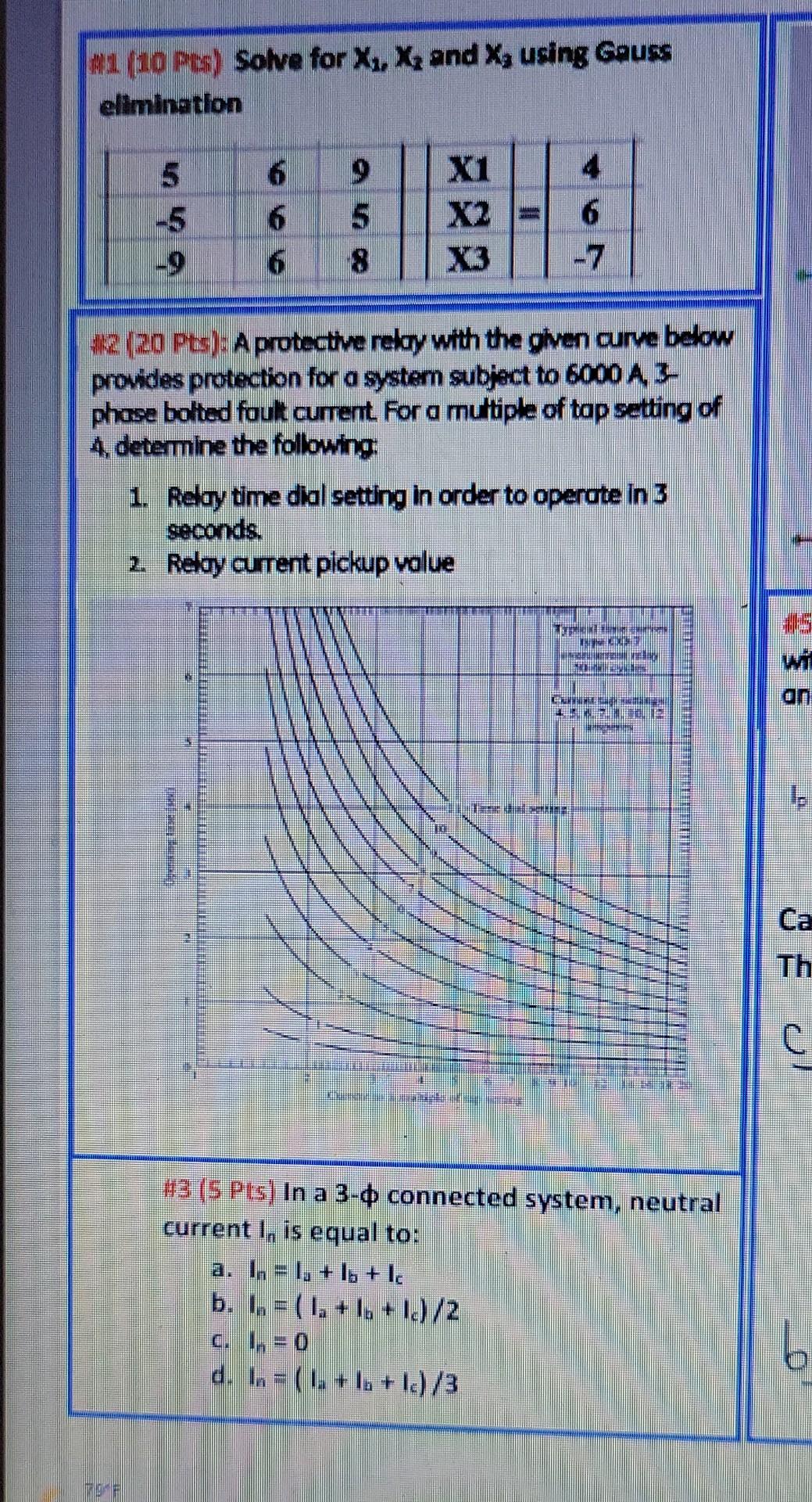 Mi 10 Pcs Solve For X1 X And X Using Gauss Elimination 5 6 4 5 5 9 6 16 X1 X2 X3 8 7 2 20 Pts A Protective Rel 1