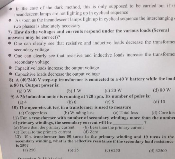 In The Case Of The Dark Method This Is Only Supposed To Be Carried Out If Th Incandescent Lamps Are Not Lighting Up I 1