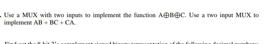 Use A Mux With Two Inputs To Implement The Function Aoboc Use A Two Input Mux To Implement Ab Bc Ca Tidut Bolit 1