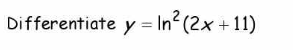Differentiate Y In 2x 11 1