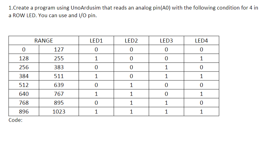 Create A Program Using Arduino And Sketch The Circuit 1