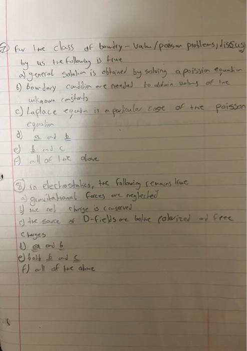 2 For Ire Class Of Boundry Valm Possan Problems Dissus By Us The Following Is True As General Solution Is Obtained By 1