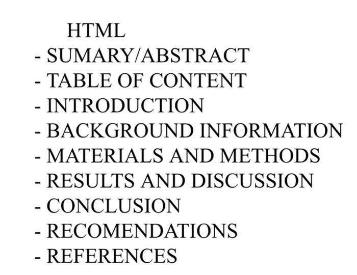 Html Sumary Abstract Table Of Content Introduction Background Information Materials And Methods Results 1