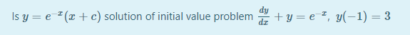Is Yr E 2 C Solution Of Initial Value Problem Yre Y 1 3 Di 1