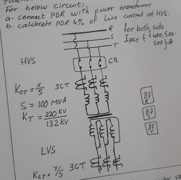 S T Cb For Below Circuit A Connect Por With Power Transformer B Calibrate Pdr 4 Of Line Content At Hvs R For Both 1