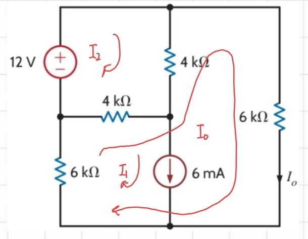 Find Io In The Circuit Using The General Loop Approach Or Mesh Analysis Question In General When Using This Method Wh 1
