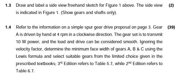 Selection Of Standard Spur Gears For Simple Spur Gear Drive Gear A Side View Figure 1 Example Of The Simple Spur Gear Tr 2