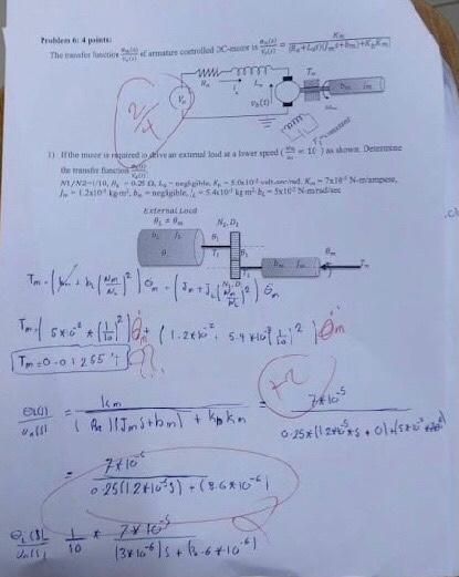 Problem I 4 Pret The Transfer Function La Corolla Ceris Vio W V W Co Am The Mured Loan Cul Louwater Speed 10 Dee Oc 2