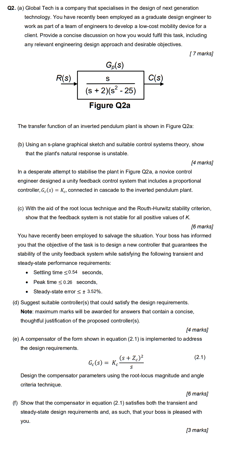 Q2 A Global Tech Is A Company That Specialises In The Design Of Next Generation Technology You Have Recently Been Em 1