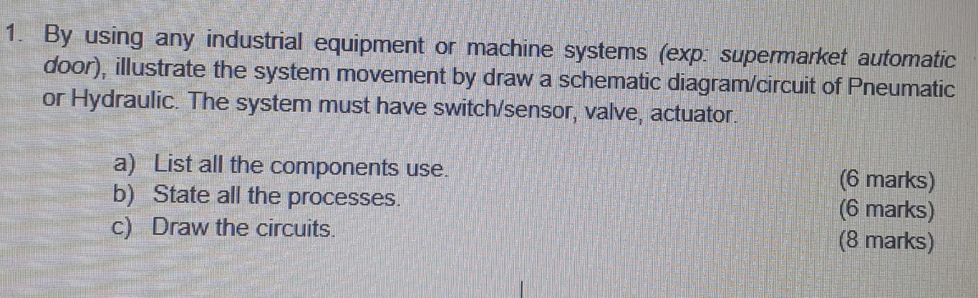 1 By Using Any Industrial Equipment Or Machine Systems Exp Supermarket Automatic Door Illustrate The System Movemen 1