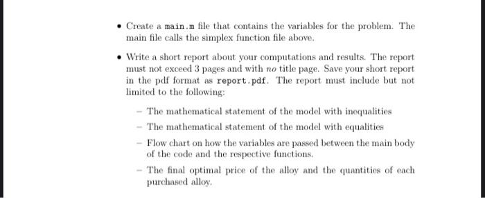 Programming Task Your Main Goal Is To Compute With The Simplex Method Using The Avail Able Code That Can Be Downloaded 2