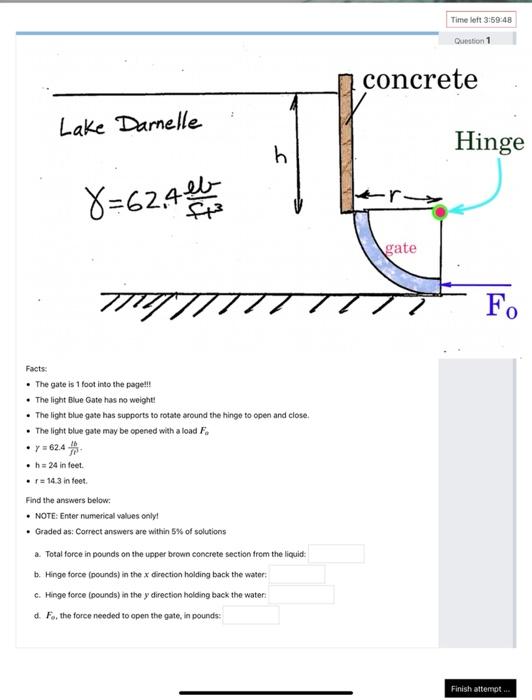 Timeloft 3 59 48 Question 1 Concrete Lake Damelle Hinge B 8 62 4 Ft Gate 7701 F Facts The Gate Is 1 Foot Into The Pa 1