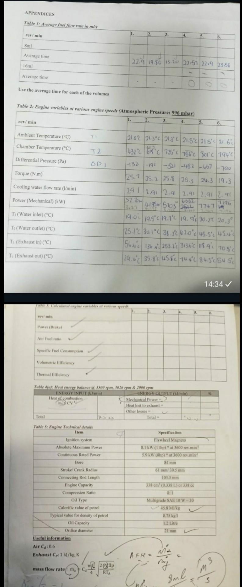 1 Aim Of The Laboratory Experiment To Determine The Basic Characteristics Of The Test Engine To Determine Energy Balance 1