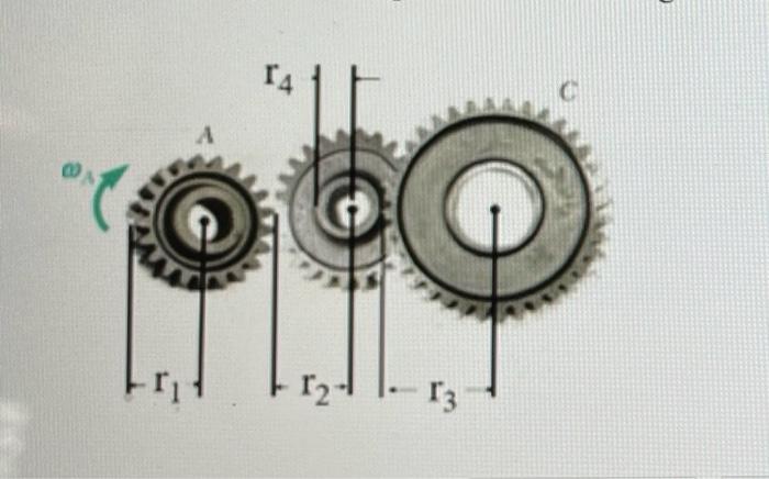 A Gear Reduction System Consists Of Three Gears A B And C Knowing That Gear A Rotates Clockwise With A Constant Angul 1