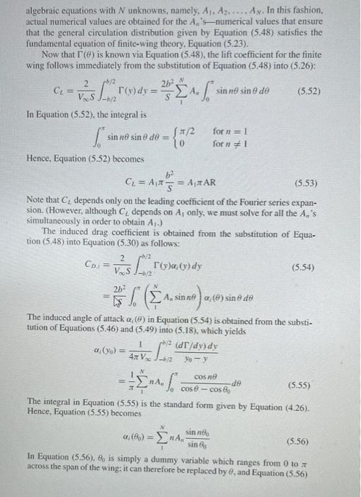 Problem 4 Write Your Own Matlab Code To Apply The Analysis Of Chapter 5 To An Untwisted Rectangular Wing Of Ar 6 Flyi 3
