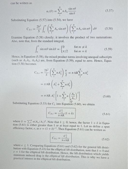 Problem 4 Write Your Own Matlab Code To Apply The Analysis Of Chapter 5 To An Untwisted Rectangular Wing Of Ar 6 Flyi 4