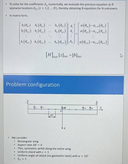 Problem 4 Write Your Own Matlab Code To Apply The Analysis Of Chapter 5 To An Untwisted Rectangular Wing Of Ar 6 Flyi 8